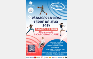 Journée Terre de Jeux 2024 : le 22 juin à Capdenac Gare